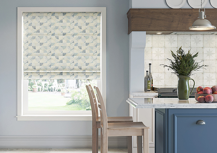 Mosaic Tile, Denim - Roman Blind - Image 3